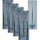 4x PROFI Stožár příhradový, délka 2 metry, pruměr trubek 60mm+nástavec