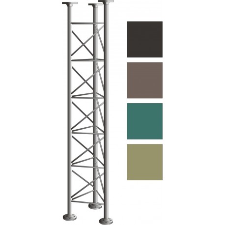 Příhradový stožár PROFI, délka 2m, stojny 60mm - žár. zinek +barva